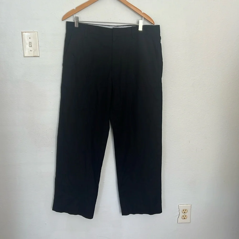 Banana Republic Mens Cotton Straight Black Pants Size 36 X 30‎